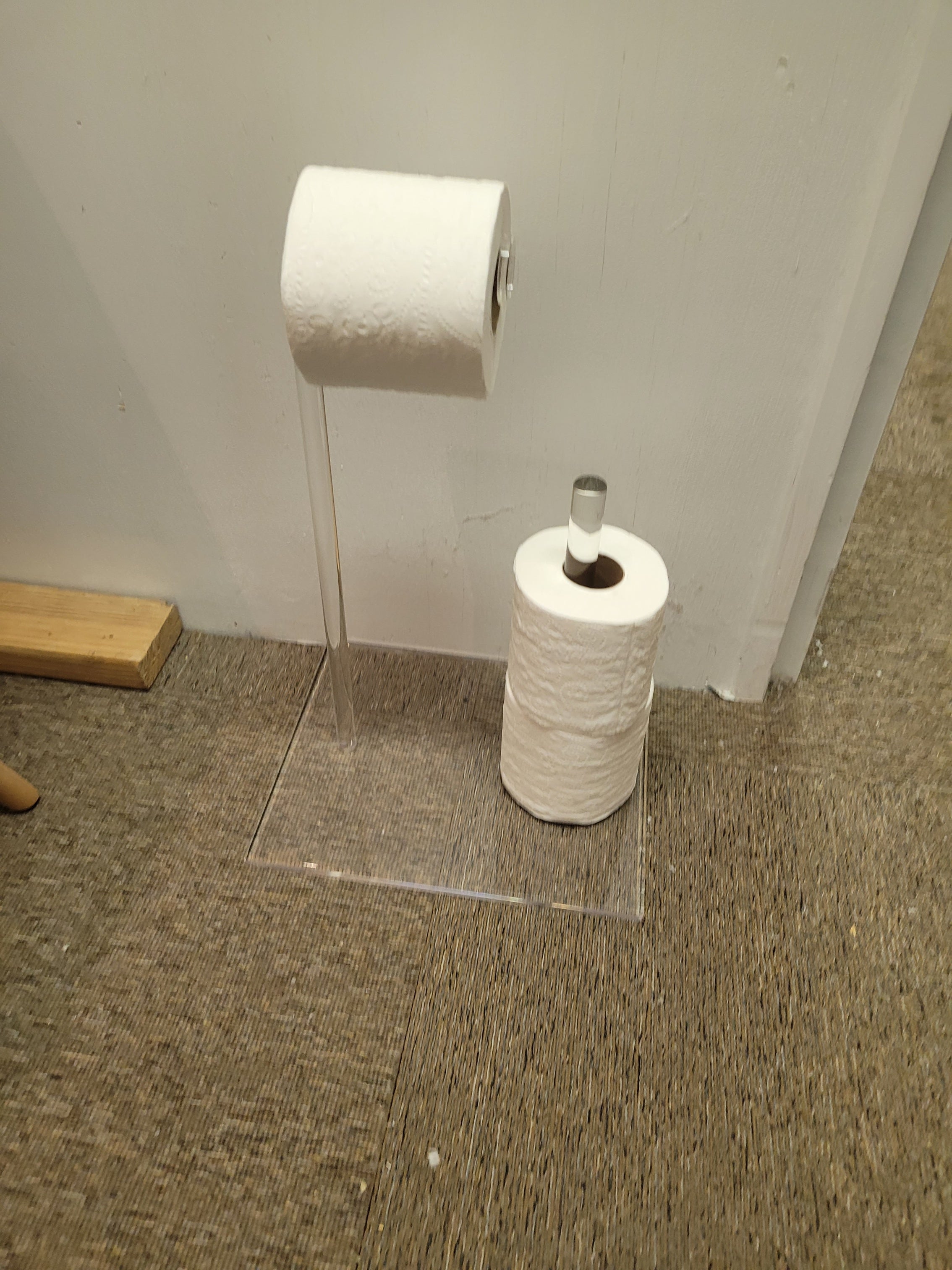 Perspex toilet roll deals holder