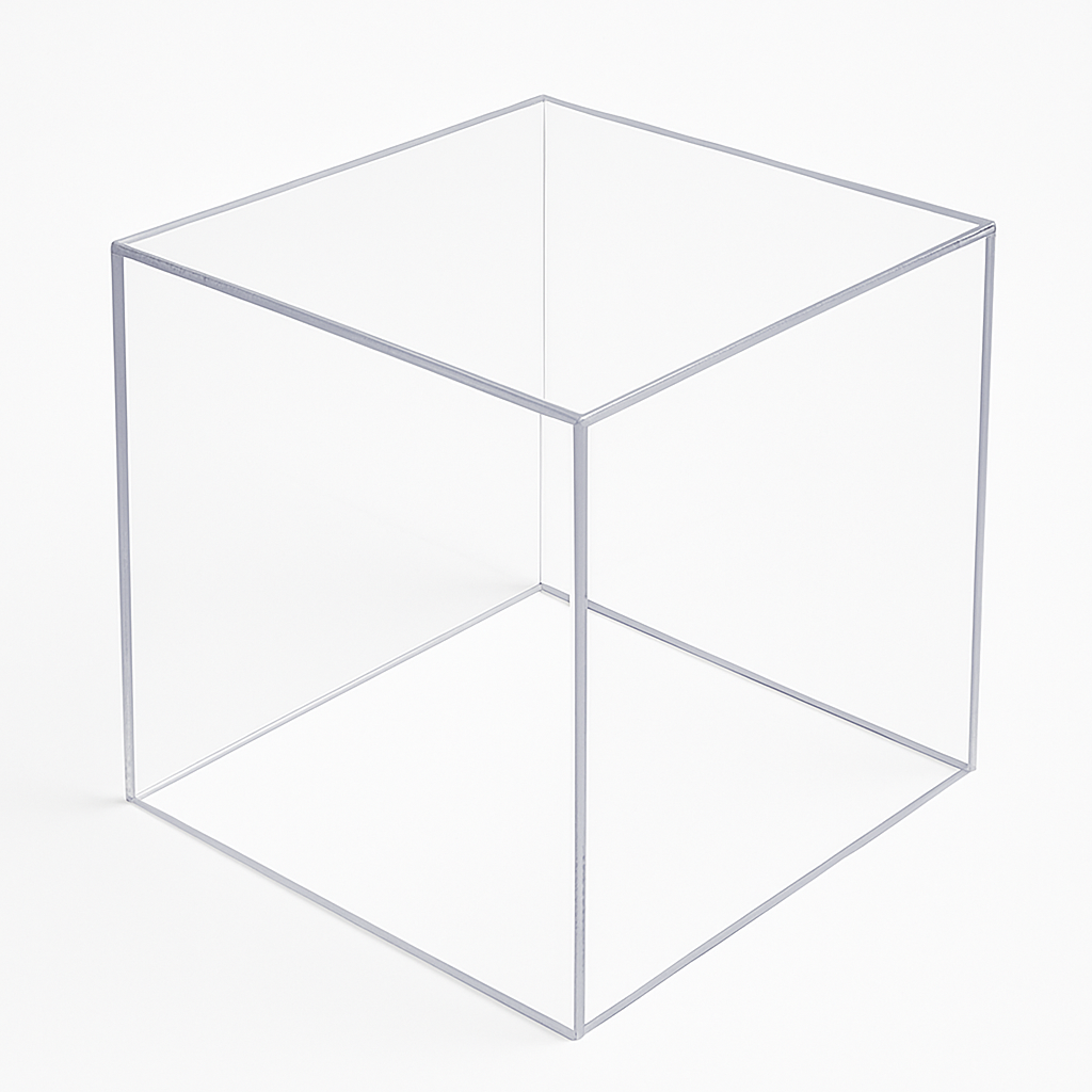 Acrylic 5 sided Box - 12"x12"x12"