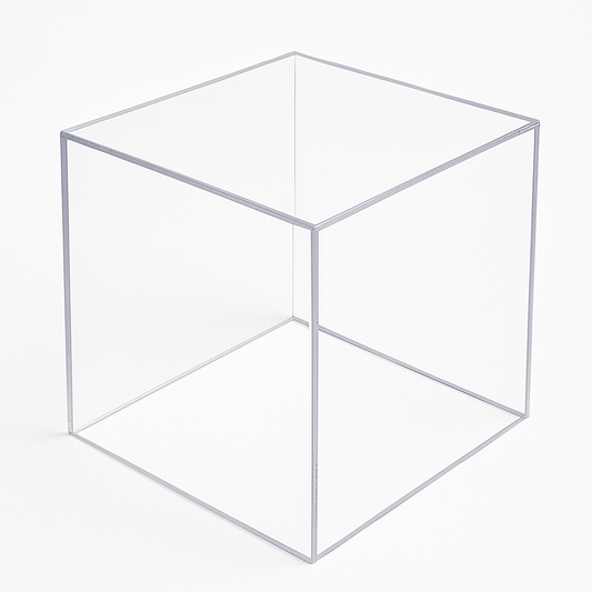 Acrylic 5 sided Box - 6" x 6" x 6"